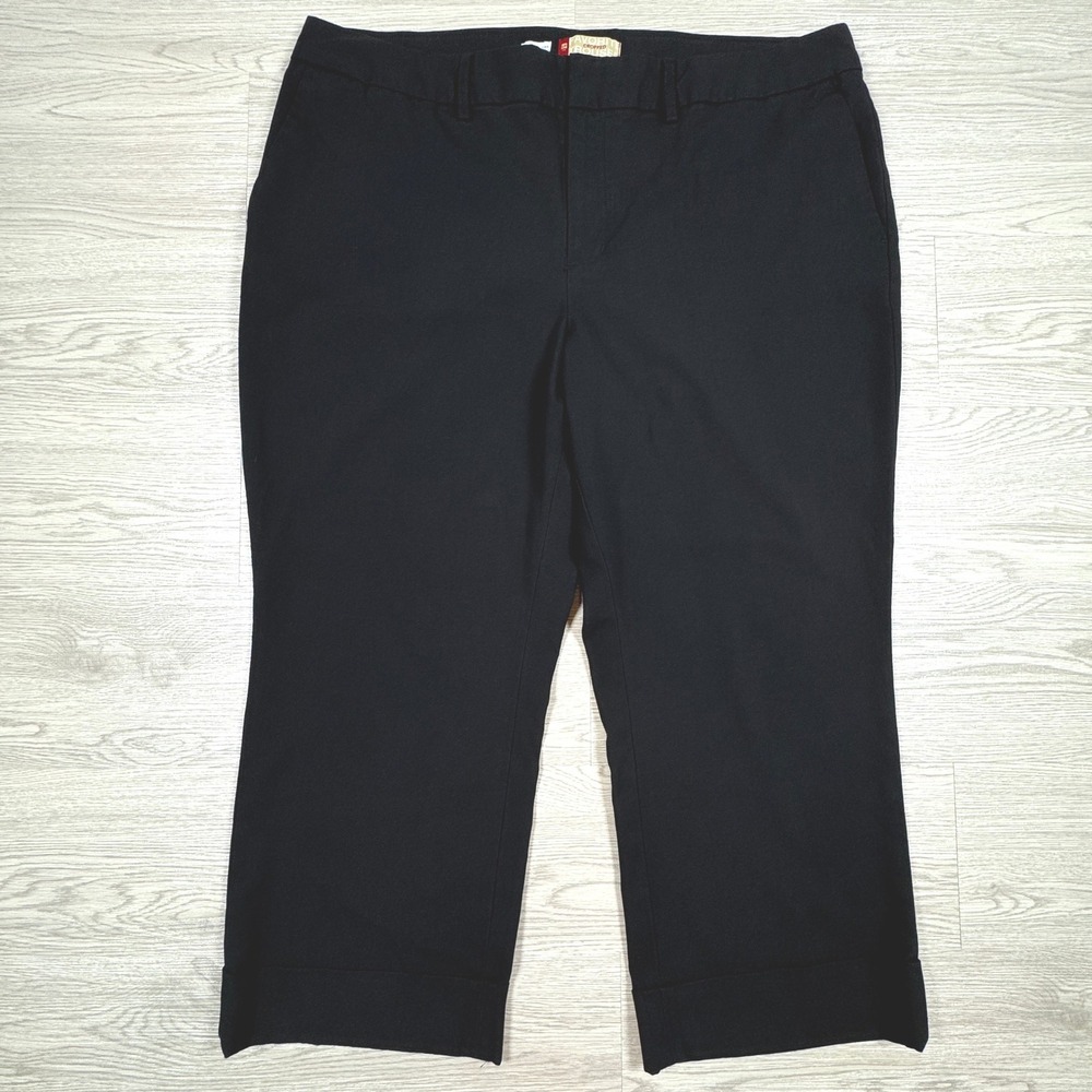 Gap Women's Favorite Cropped Trouser Black Size 18 Stretch Dress Pants Office